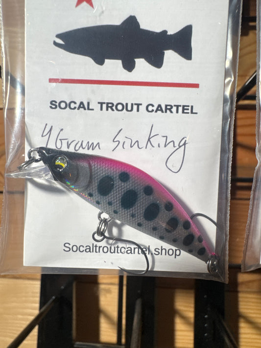 4g 2” pink trout Mini Crank Sinking