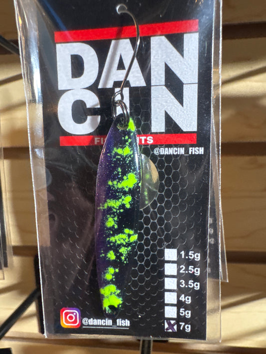 Dancin Spoons 7g Black/purple Chartreuse