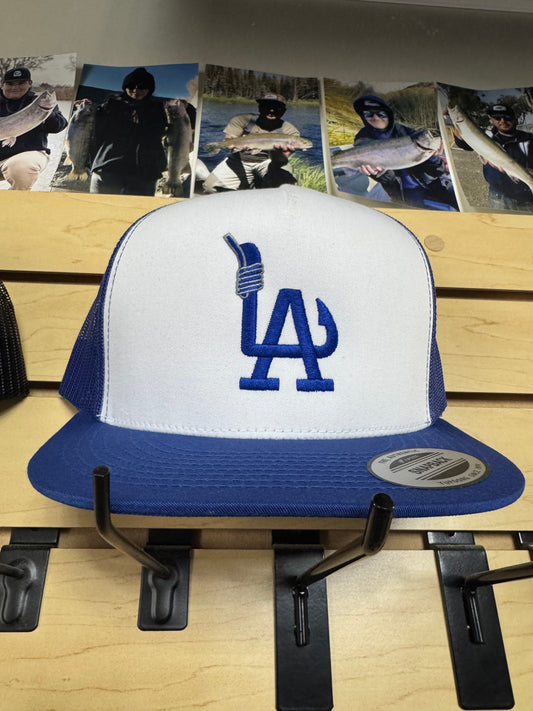 LA Trucker Royal blue mesh/white