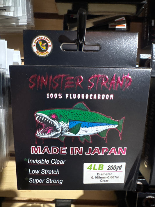 GSF Sinister Strand 4 lb fluorocarbon line
