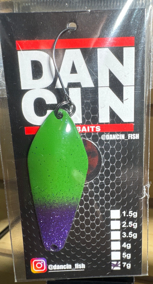 Dancin Spoon Army Green/Purple flake Purple flake on back 7 gram