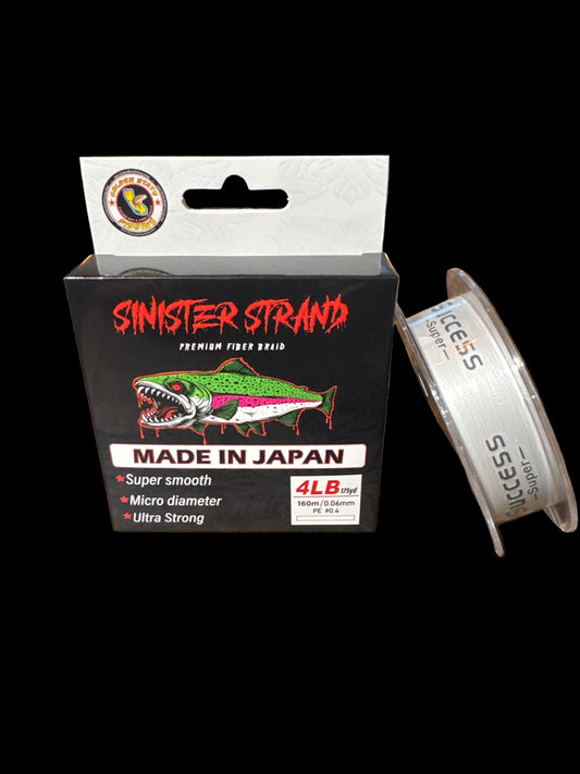 4 lb braid GSF Sinister Strand white