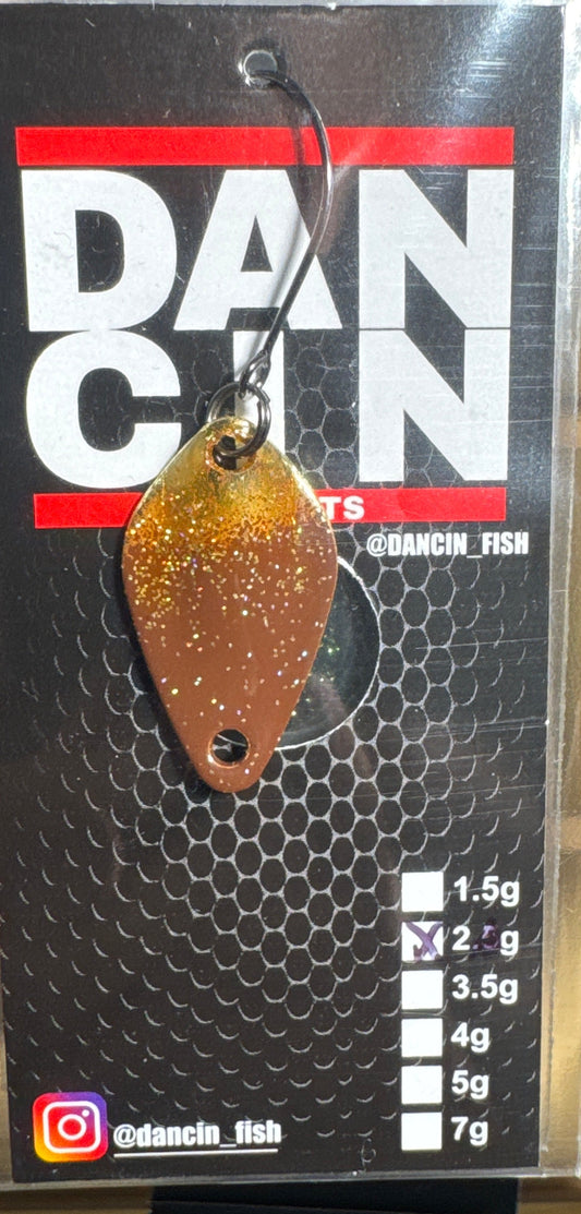 Dancin Spoon Gold/Brown and flake Yellow on back 2 gram