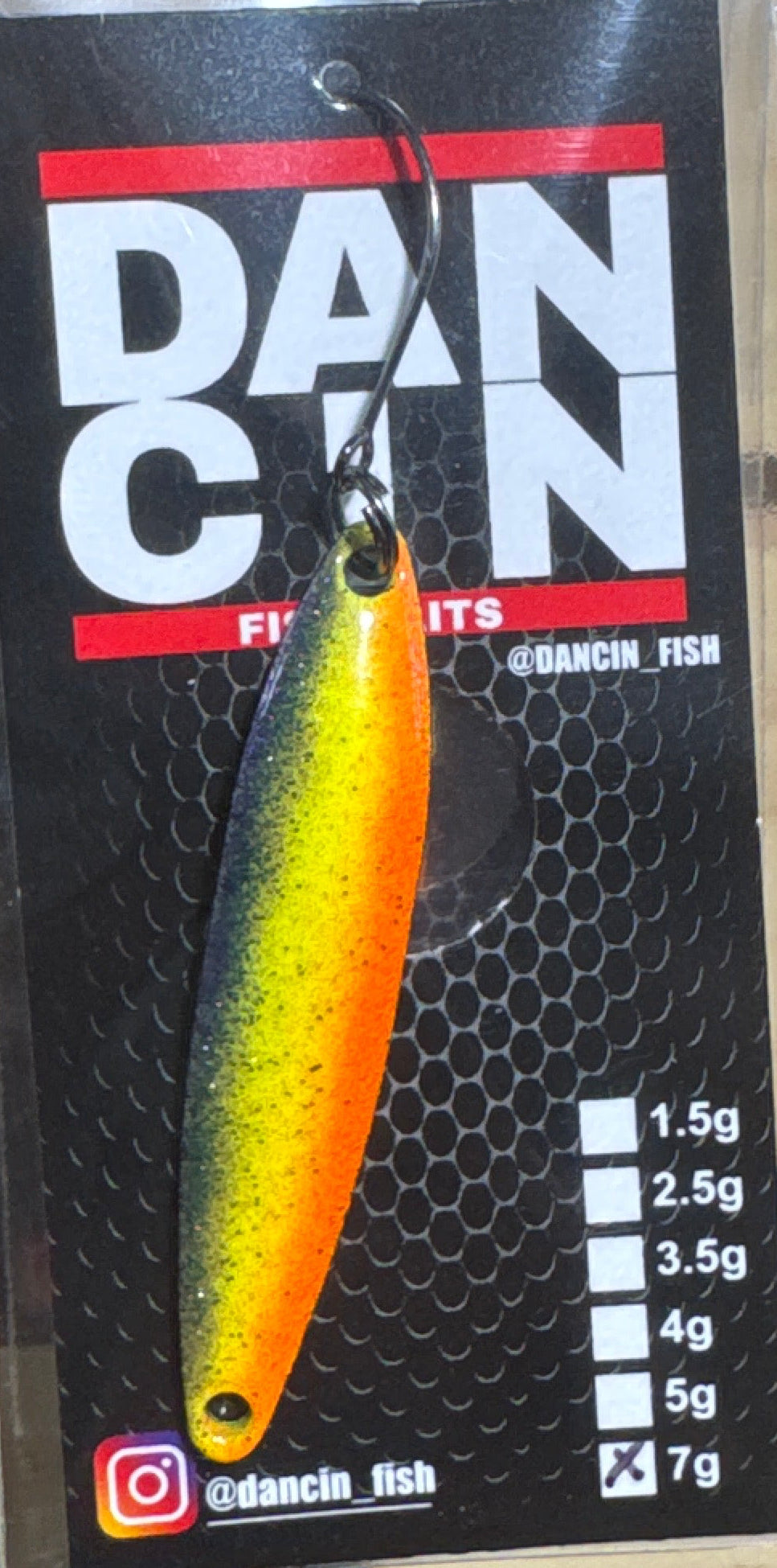 Dancin Spoons Yellow/Orange Purple flakes  Teal