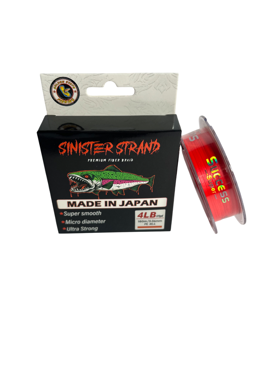 GSF Sinister Strand Braid 4LB / Neon Blood Orange